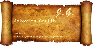 Jakovics Gotlib névjegykártya